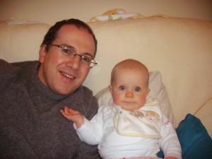 Patient Jonathan with daughter before Laser Eye Surgery.