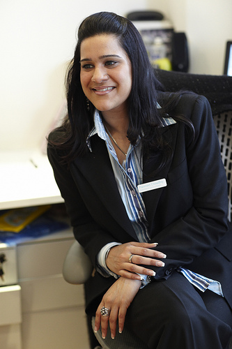 Manmeet_head_patient_care_coordinator_sitting_on_a_chair